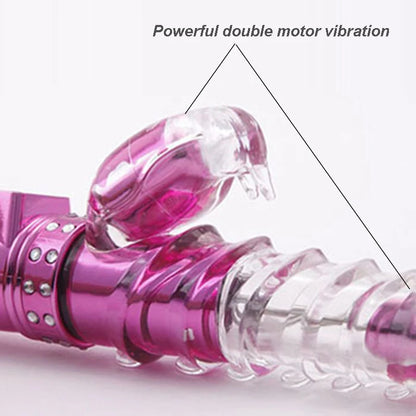 Thrusting Rabbit Vibrator – G-Spot & Clitoris Stimulator, AV Magic Wand, 36 Modes, Multi-Speed Rotation & Vibration for Women