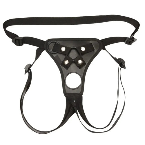 Strap-On Leather Harness with Realistic Dildo