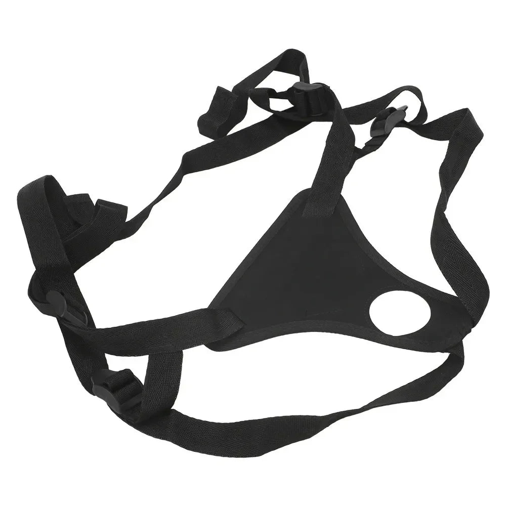 Strap-On Leather Harness with Realistic Dildo